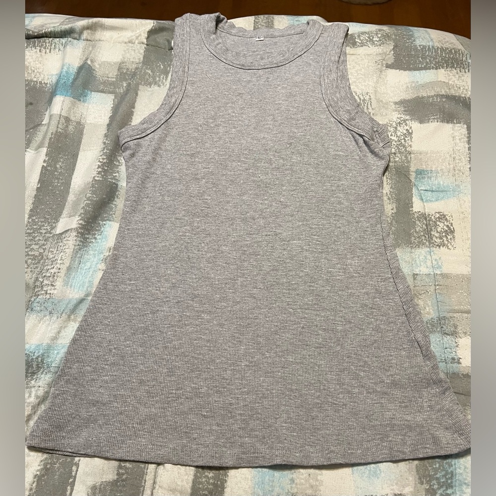Gray Sleeveless Tank Top